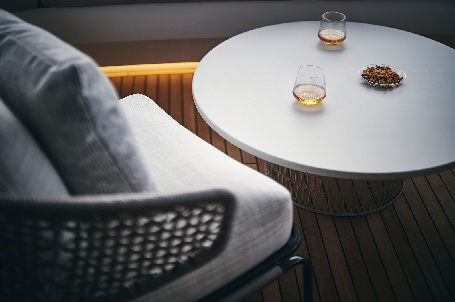 Part of a series of detail images to convey the quality of the boat. Shot on location in Palma.